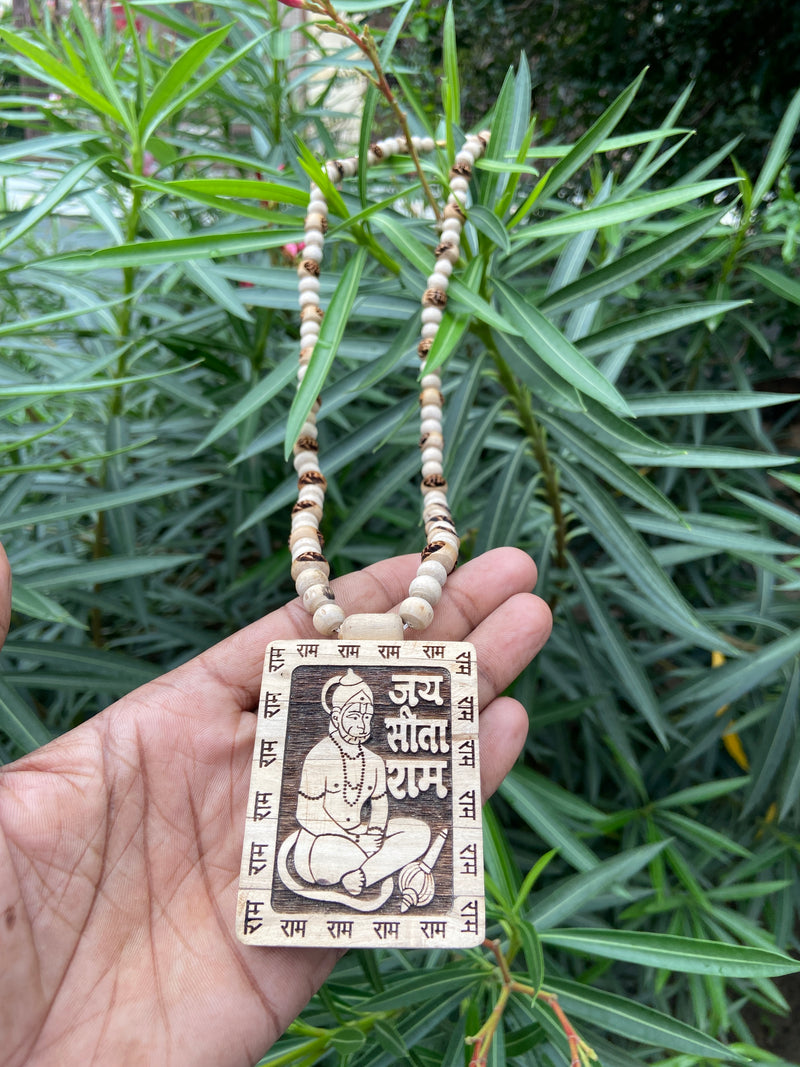 Hanuman ji tulsi lockit , Ram name beads mala [22inch]