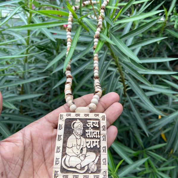 Hanuman ji tulsi lockit , Ram name beads mala [22inch]