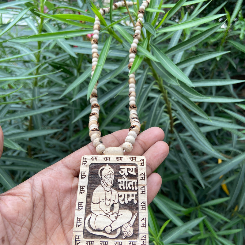 Hanuman ji tulsi lockit , Ram name beads mala [22inch]