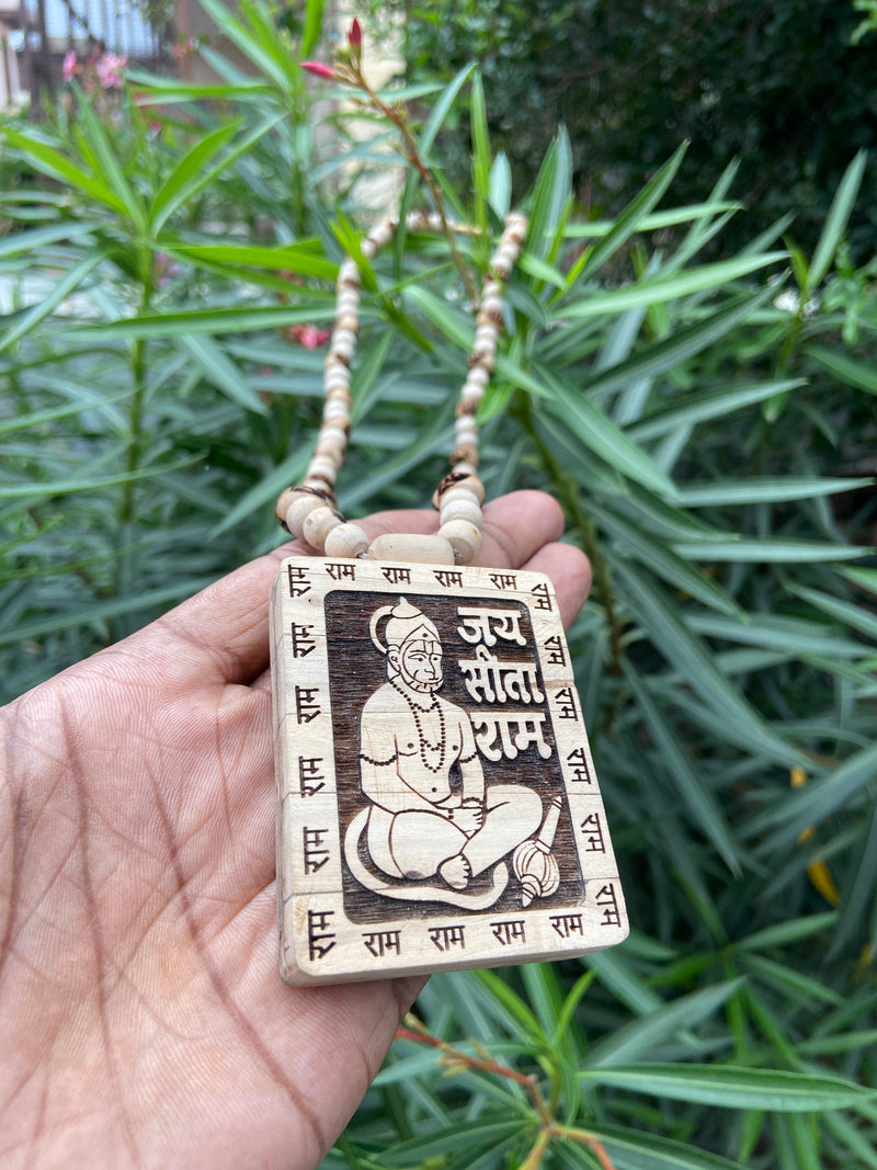 Hanuman ji tulsi lockit , Ram name beads mala [22inch]