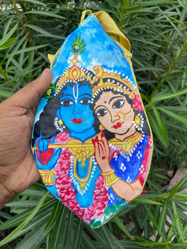 Radhakrihna Handcraft Painting Japa Bag