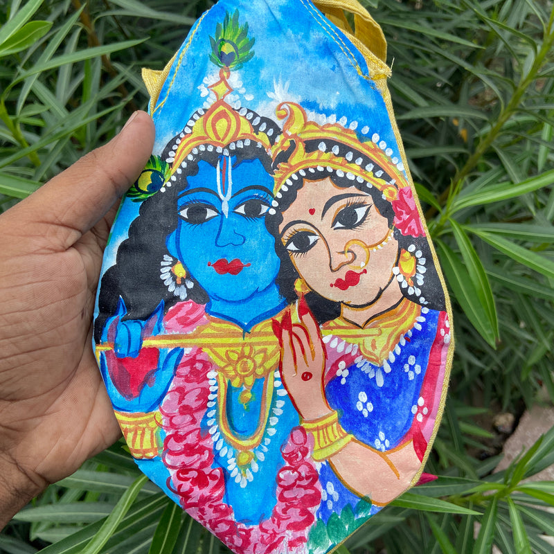 Radhakrihna Handcraft Painting Japa Bag