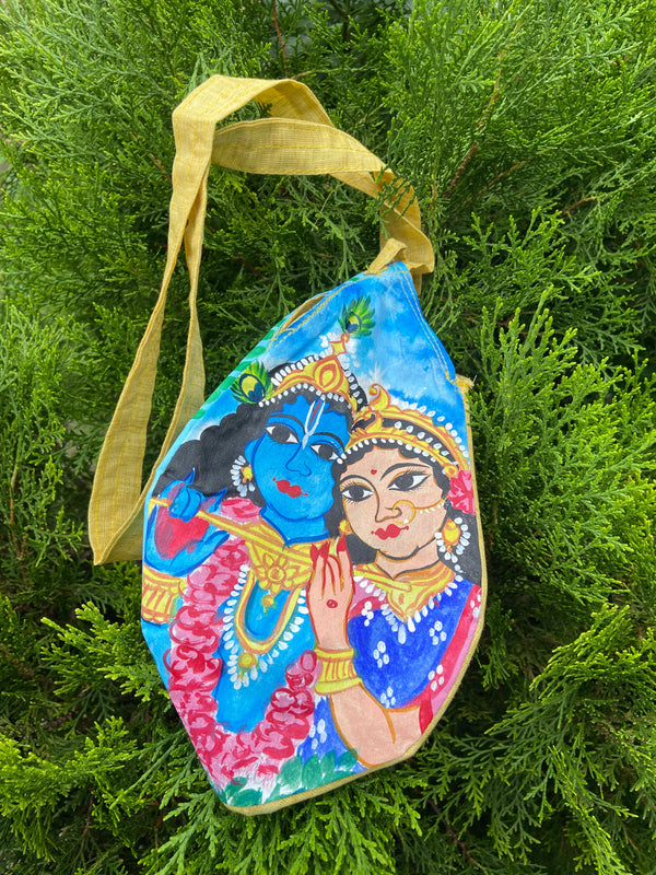Radhakrihna Handcraft Painting Japa Bag
