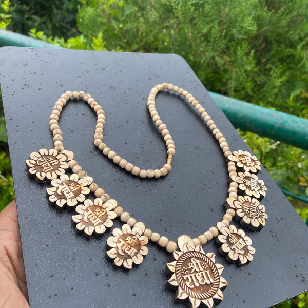Radha Name 8+1 Tulsi locket haar original Tulsi beads,locket