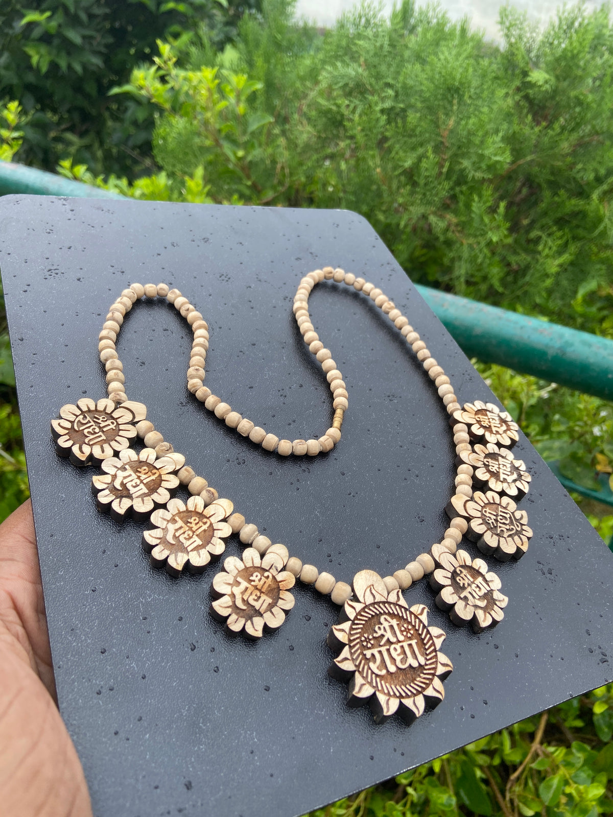 Pyaro P Radha Name 8+1 Tulsi locket haar original Tulsi beads,locket – Pyaro ...