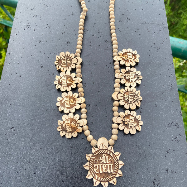 Radha Name 8+1 Tulsi locket haar original Tulsi beads,locket