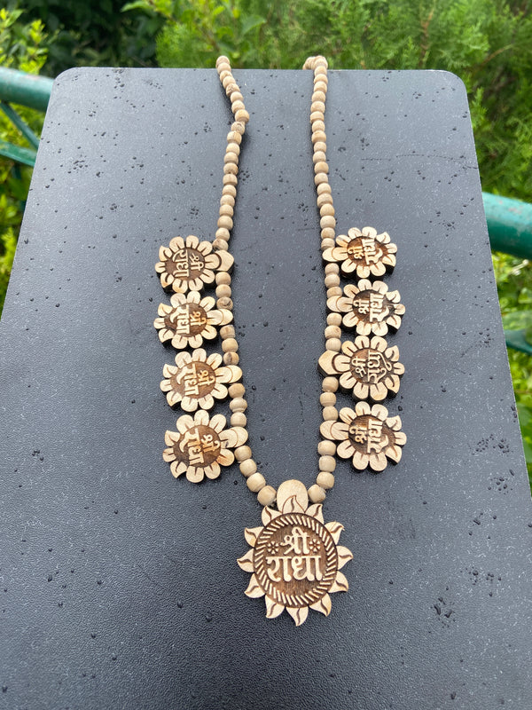 Radha Name 8+1 Tulsi locket haar original Tulsi beads,locket