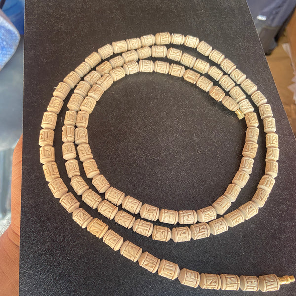 3 Round Radha name Handcrafted tulsi beads kanthi mala