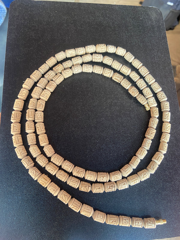 3 Round Radha name Handcrafted tulsi beads kanthi mala