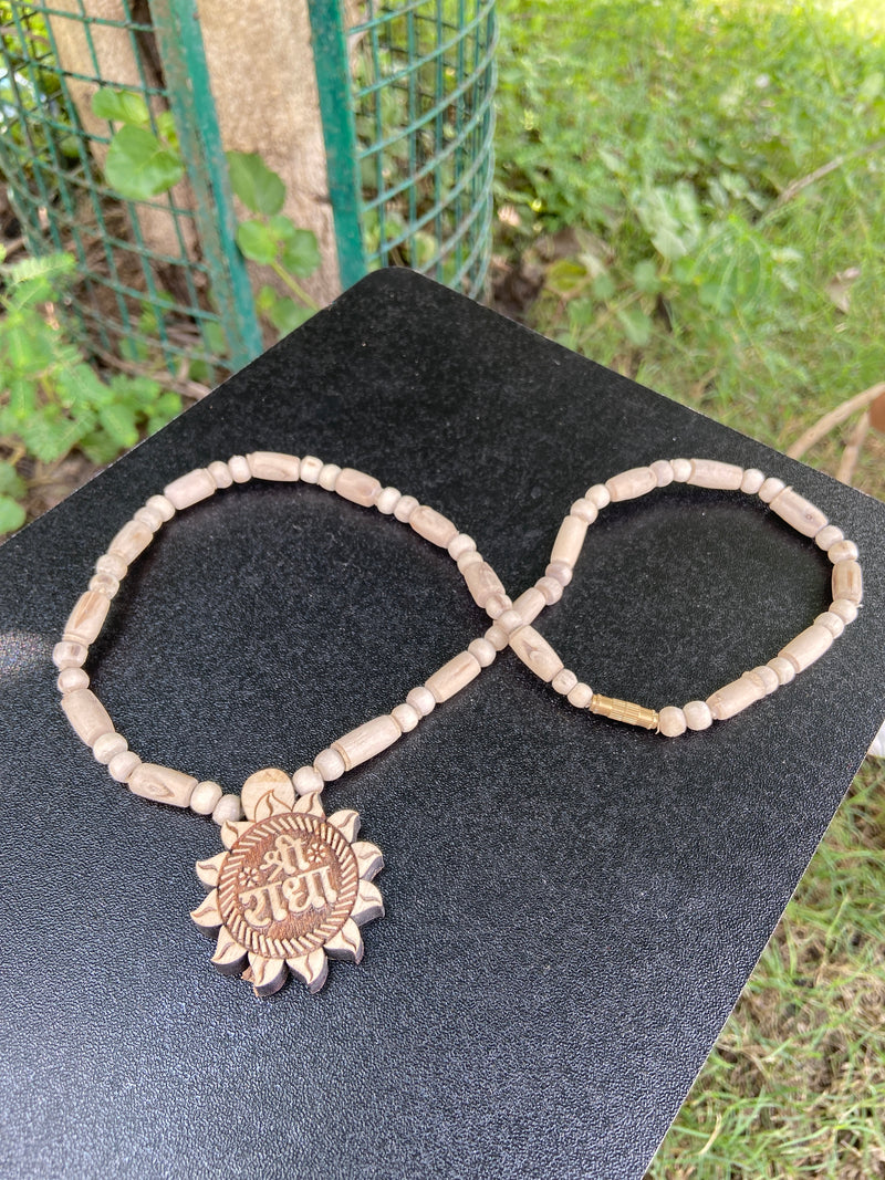 Radha Name tulsi Locket mala Original Tulsi Kanthi