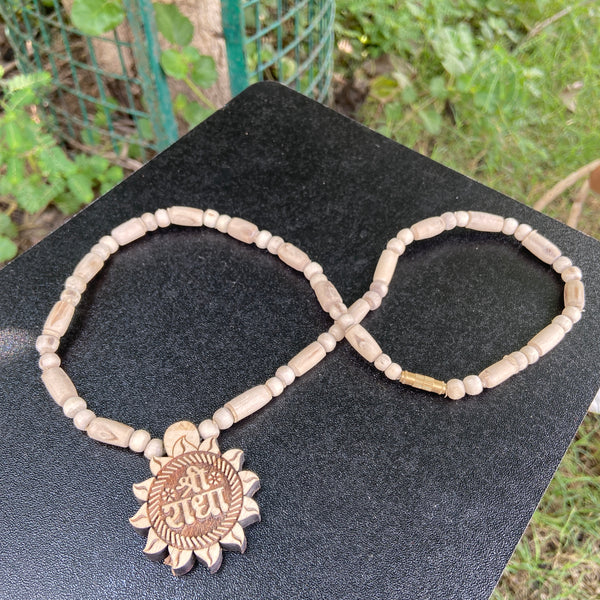 Radha Name tulsi Locket mala Original Tulsi Kanthi