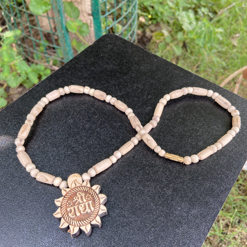 Radha Name tulsi Locket mala Original Tulsi Kanthi