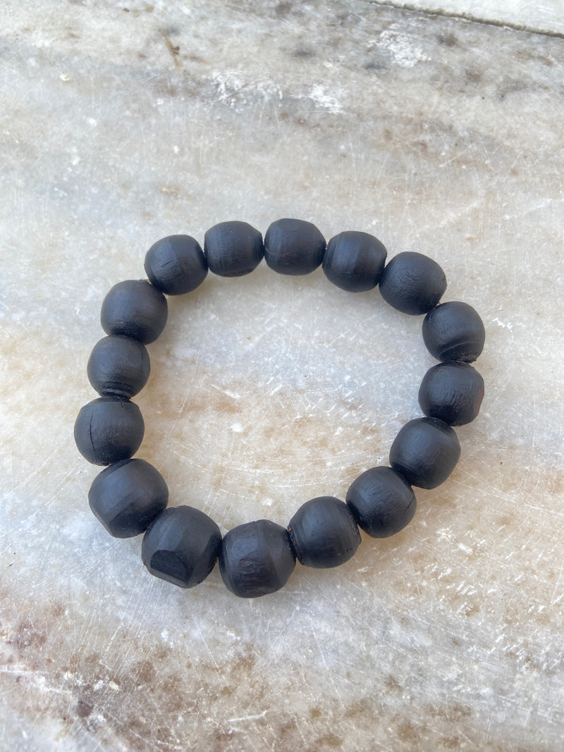 Black Tulsi Beads Bracelet