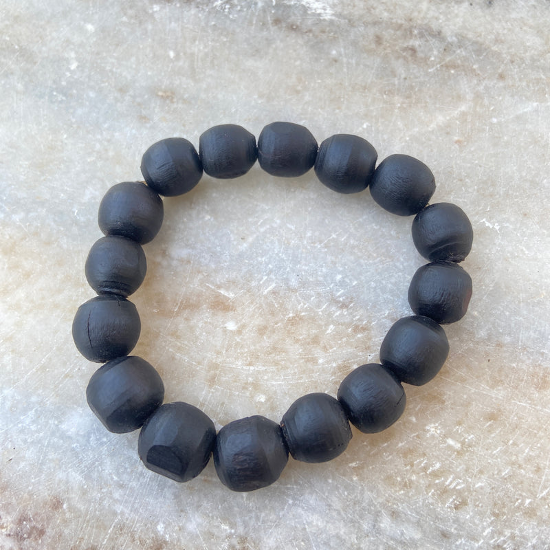 Black Tulsi Beads Bracelet