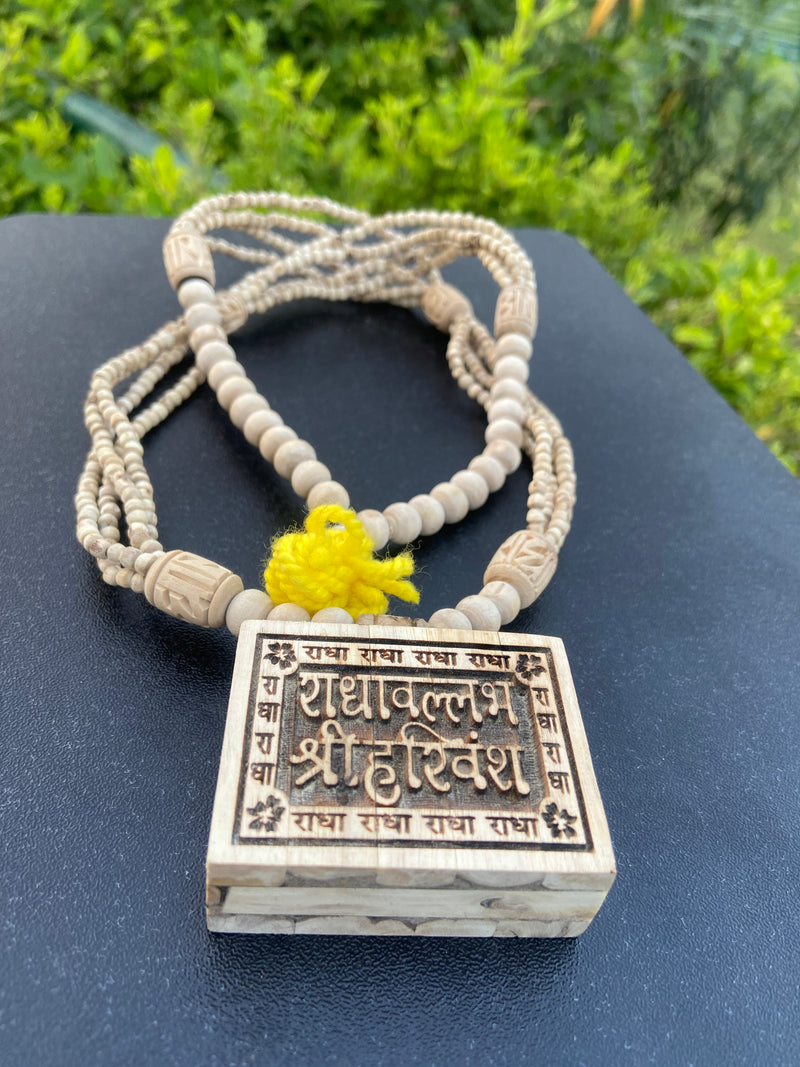 Tulsi Panch Mala With shree harvansh  bhaktmaal locket original tulsi mala [28inch]