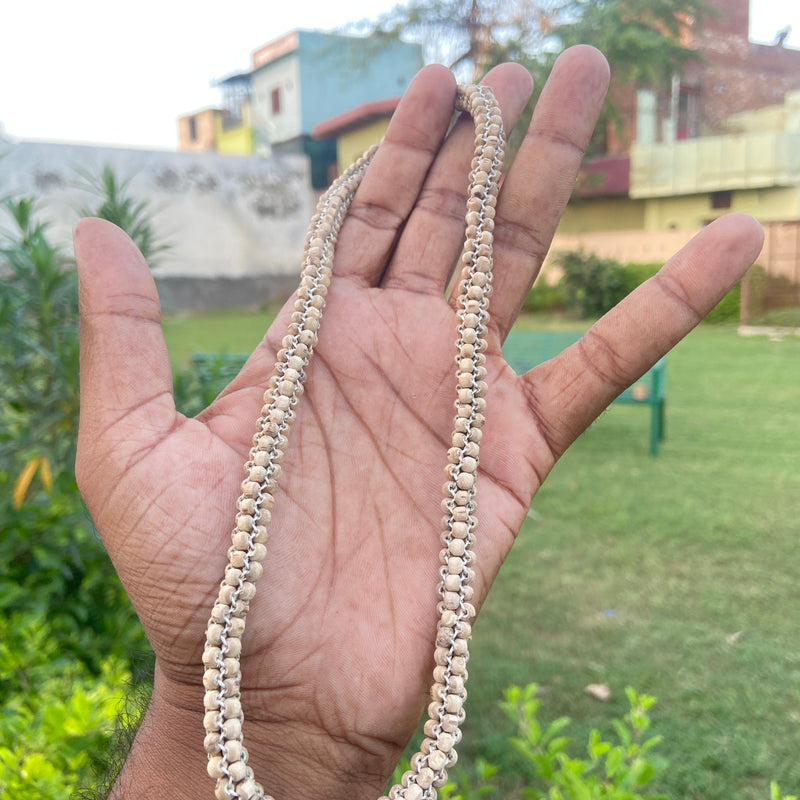 4 Iayers Tulsi Mala Round Beads 18 Inch