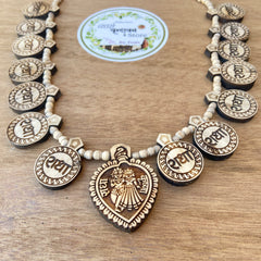 Radha Name 14 Patte , Radhakrishna Locket Tulsi Mala