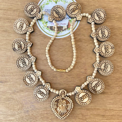 Radha Name 14 Patte , Radhakrishna Locket Tulsi Mala