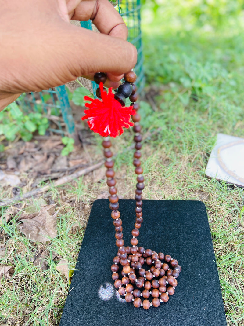 108+1 Orginal Blackbroun [10mm] tulsi japa mala
