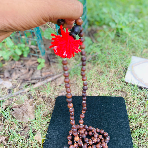 108+1 Orginal Blackbroun [10mm] tulsi japa mala
