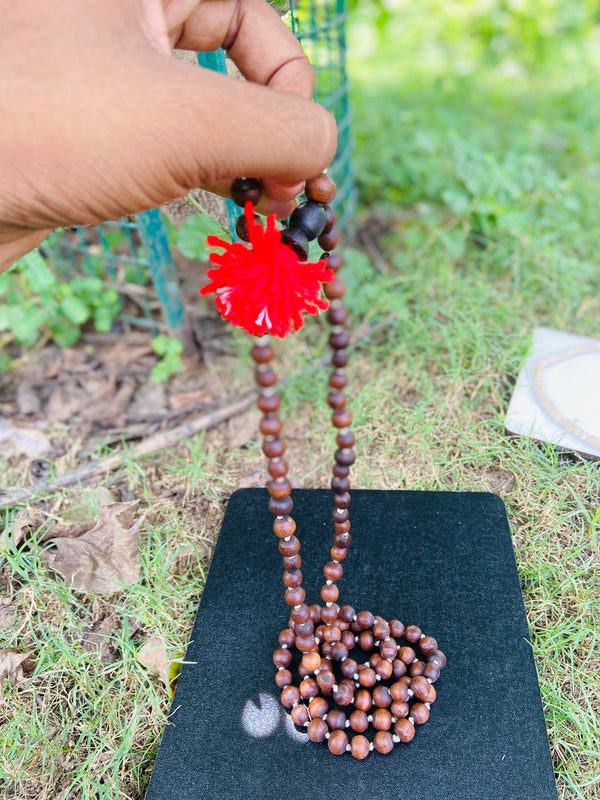 108+1 Orginal Blackbroun [10mm] tulsi japa mala