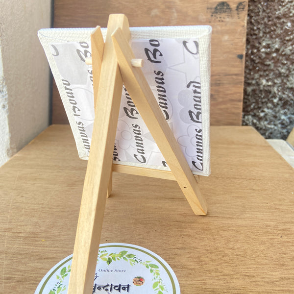 Hand Painted [ 4/4]Inch Shree Radha Naam Painting With Stand